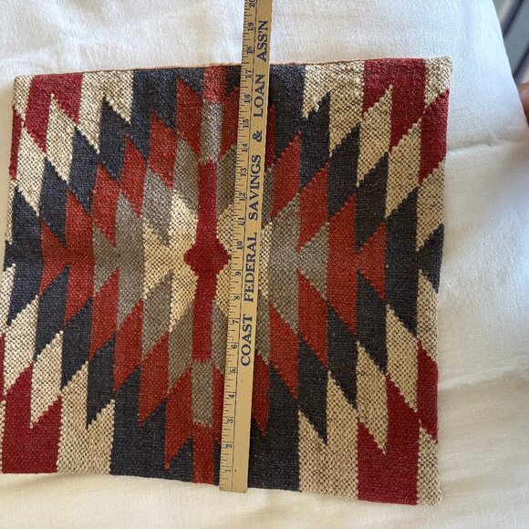 Kilim 18x18 Jute Throw Pillow Cover - Picture 7 of 7